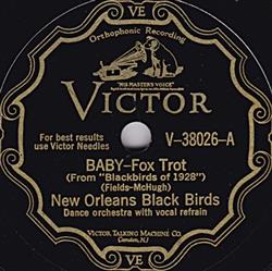 New Orleans Black Birds - Baby Honolulu Blues