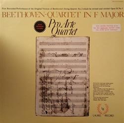 Beethoven Pro Arte Quartet - Quartet In F Major